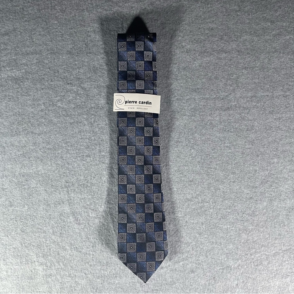pierre cardin men’s stain repelent blue tie
